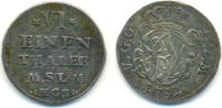 Mecklenburg Strelitz: 1/6 Taler Münzstätte Neustrelitz Adolf Friedrich IV, 1752-1794: