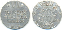 Mecklenburg Strelitz: 1/6 Taler Münzstätte Neustrelitz Adolf Friedrich IV, 1752-1794: