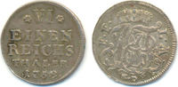 Fulda Bistum: 1/6 Taler Kriegsprägung Adalbert II, 1756-1759: