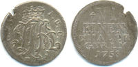 Wied Runkel. 1/6 Taler Kriegsprägung Johann Friedrich Alexander, 1737-91: