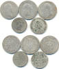 Preussen: Lot 5 Silbermünzen ab 1/6 Taler