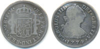Spanien: 2 Reales Mexiko Carlos III, 1759-1788: