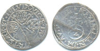 Württemberg: 1/2 Batzen zu 2 Kreuzer Ludwig I, 1568-93: