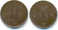Schweden: 1/2 Öre Oskar I, 1844-1859: