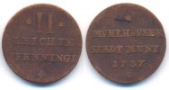 Mühlhausen Stadt: 2 Pfennig