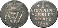 Braunschweig Lüneburg Celle: 1 Pfennig Celle Monogramm aus Blumen Georg Wilhelm, 1665-1705: -