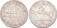 Braunschweig Calenberg Hannover: 6 Mariengroschen Clausthal Georg Ludwig, 1698-1714: -