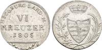 Sachsen Coburg Saalfeld 6 Kreuzer 1805 Franz Friedrich Anton 1800-1806 ss+