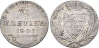 Sachsen Coburg Saalfeld: 6 Kreuzer 1805 L Franz, 1800-1806: ss