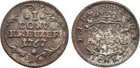 Sachsen Coburg Saalfeld: 1 Kreuzer Saalfeld 1767 ICK Ernst Friedrich, 1764-1800: ss-vz