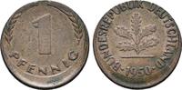 BRD: 1 Pfennig Fehlprägung stark dezentriert -