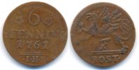 Rostoch Stadt: 6 Pfennig