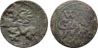 Pommern Wolgast: Scherf 1592 Ernst Ludwig, 1569-1592: ss grüne Fundpatina