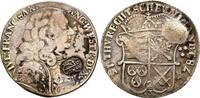 Sachsen Lauenburg: 2/3 Taler mit Gegenstempel fränkischer Kreis Julius Franz, 1666-1689: -