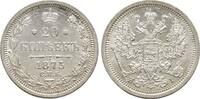 Russland: 20 Kopeken St. Petersburg 1875 Alexander II, 1855-1881: vz+