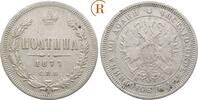 1/2 Rubel St. Petersburg Mzmz. H-I 1877 CPb Russland: Alexander II, 1855-1881: ss