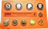 BRD: Kursmünzensatz 1 Pfennig bis 5 Mark -