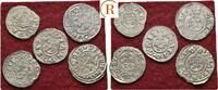 Braunschweig Wolfenbüttel: Lot 5 x 1/24 Taler Kippergroschen Friedrich Ulrich, 1613-1634: -