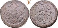 Russland: 5 Kopeken Ekaterinburg 1791 EM Katharina II, 1762-1796: vz+ Patina