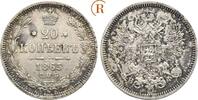 20 Kopeken St. Petersburg 1865 Russland: Alexander II, 1855-1881: ss-vz Patina