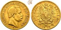 Kaiserreich: Hessen: 10 Mark GOLD 1872 H Ludwig III, 1848-1877: ss
