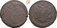Russland: 5 Kopeken Ekaterinburg 1765 EM Katharina II, 1762-1796: ss, Schrötlingsfehler