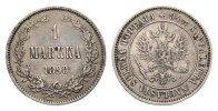 RUSSLAND, für Finnland: Alexander III., 1881-94. 1 Markka