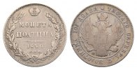 RUSSLAND: Nikolaus I., 1825-1855. 1/2 Rubel