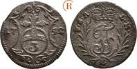 Schwarzburg Rudolstadt: 3 Pfennig 1752 E Johann Friedrich, 1744-1767: ss sehr selten !!