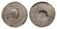 SACHSEN: Friedrich II. Margaretha, 1457-1463. Schwertgroschen mit Gegenstempel 1/2 Rad