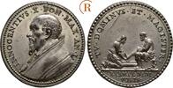 Vatikan: Versilberte Bronzemedaille Fußwaschung o.J. Innozenz X, 1644-1655: vz