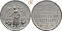 Hamburg Stadt: Zinnmedaille Landwirtschaftliche Tier Ausstellung 1883 vz-st