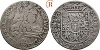 1/3 Taler Krossen 1672 GF Preussen: Friedrich Wilhelm, 1640-1688: ss schwache Ausprägung !!