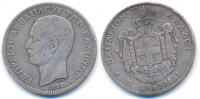 Griechenland: Georg I., 1863-1913. 5 Drachmen