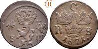 Schweden: 1/6 Öre 1671 Karl XI, 1660-1697: ss