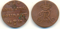 Norwegen: Friedrich VI., 1808-14: 2 Skilling.