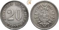 20 Pfennig 1873 G Kaiserreich:  vz