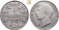 1/2 Gulden 1838 Württemberg: Wilhelm I, 1816-1864: ss- Henkelspur ?