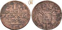 Schaumburg Hessen: 1 Pfennig Wilhelm IX. von Hessen Kassel, 1785-1821: -