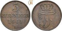 Mecklenburg Schwerin: 3 Pfennig Friedrich Franz II, 1842-1883: -