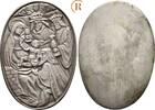 Religion: Einseitige ovale Zinngußmedaille -