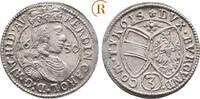 Habsburg: 3 Kreuzer Hall Erzherzog Ferdinand Karl, 1632-1662: -