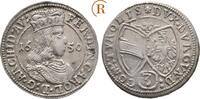 Habsburg: 3 Kreuzer Hall Erzherzog Ferdinand Karl, 1632-1662: -