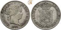 Spanien: 40 Centimas Madrid Isabell II, 1833-1868: -