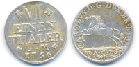 Braunschweig Wolfenbüttel: Carl I., 1735-1780. 1/6 Taler