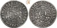 Sachsen Alt Weimar: 1/4 Taler Saalfeld 1576 Friedrich Wilhelm und Johann, 1573-1602: ss Patina