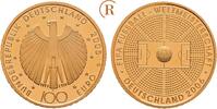 BRD: 100 Euro GOLD Fu&szlig;ball WM 2006 1/2 Unze Feingold 2005 stgl 1950,00 EUR  zzgl. 5,00 EUR Versand