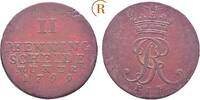 Braunschweig Calenberg Hannover: 2 Pfennig Clausthal George III, 1760-1820: -