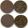 Schweden: Lot 2 Stk.: 1 Öre 1758 und 1/2 Skilling Adolf Friedrich, 1751-71 und Karl XIV, 1818-44: