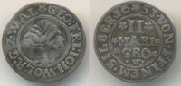 Waldeck Grafschaft: 2 Mariengroschen Mzst. Niederwildungen. Georg Friedrich, Johann und Heinrich Wolrad, 1645-64: